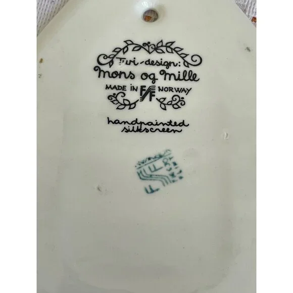 Vintage 1960s Set of 3 Wall Plates Turi Design Mons og Mille Figgjo FF Norway